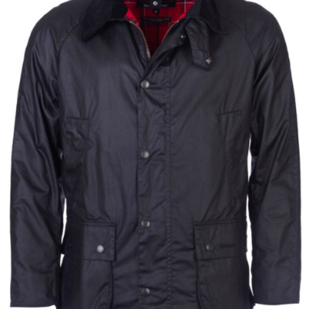 Barbour Ashby Wax Jacket - Black - Large